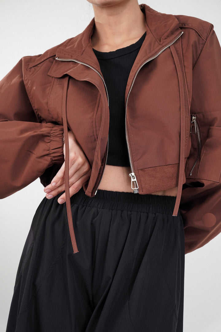 Rustique Cropped Bomber Jacket