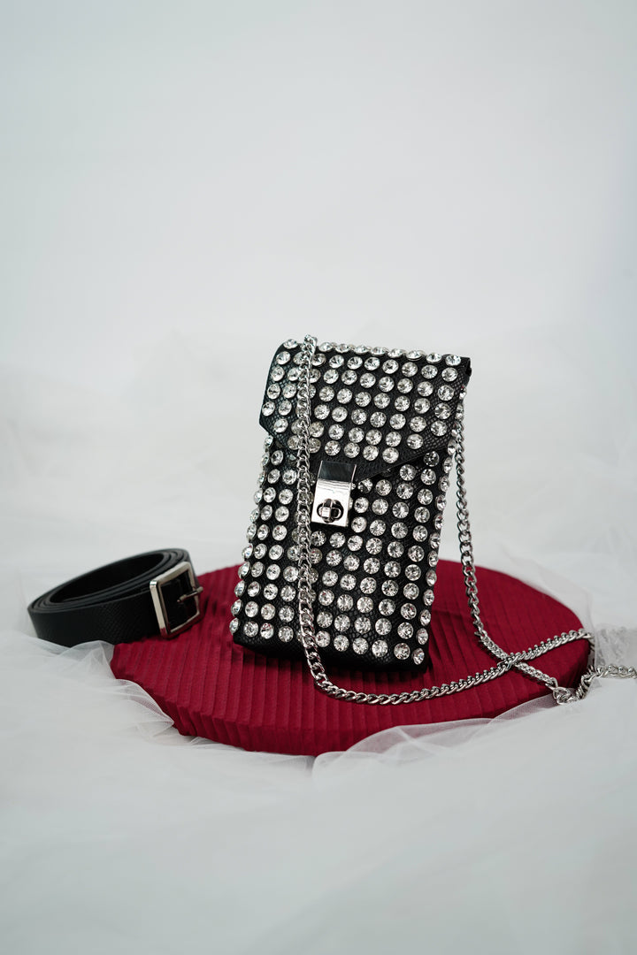 Chic Rhinestone Waist Belt Bag