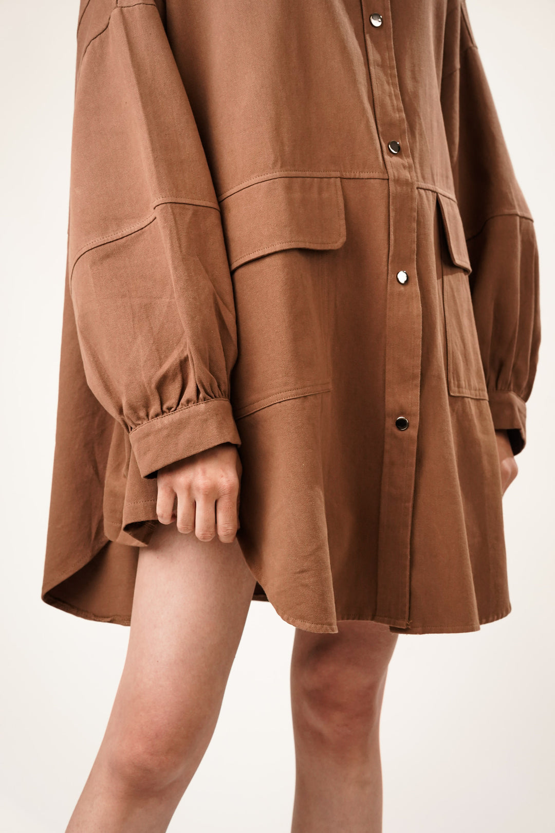 Brown Shirt Dress for Women