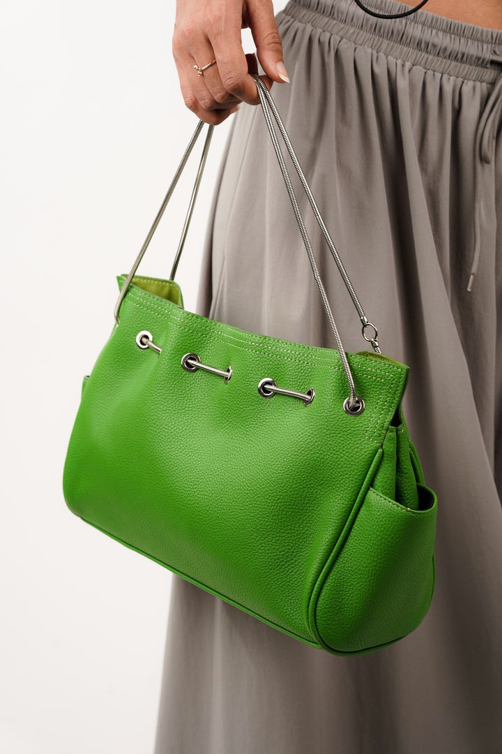 Solid Green Shoulder Bag