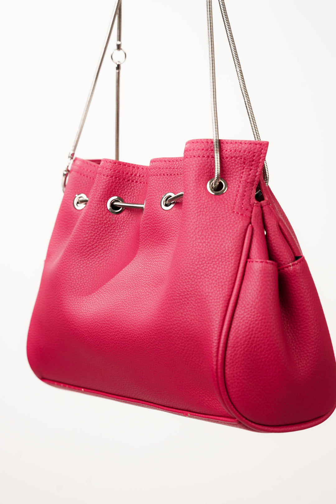 Solid Hot Pink Shoulder Bag