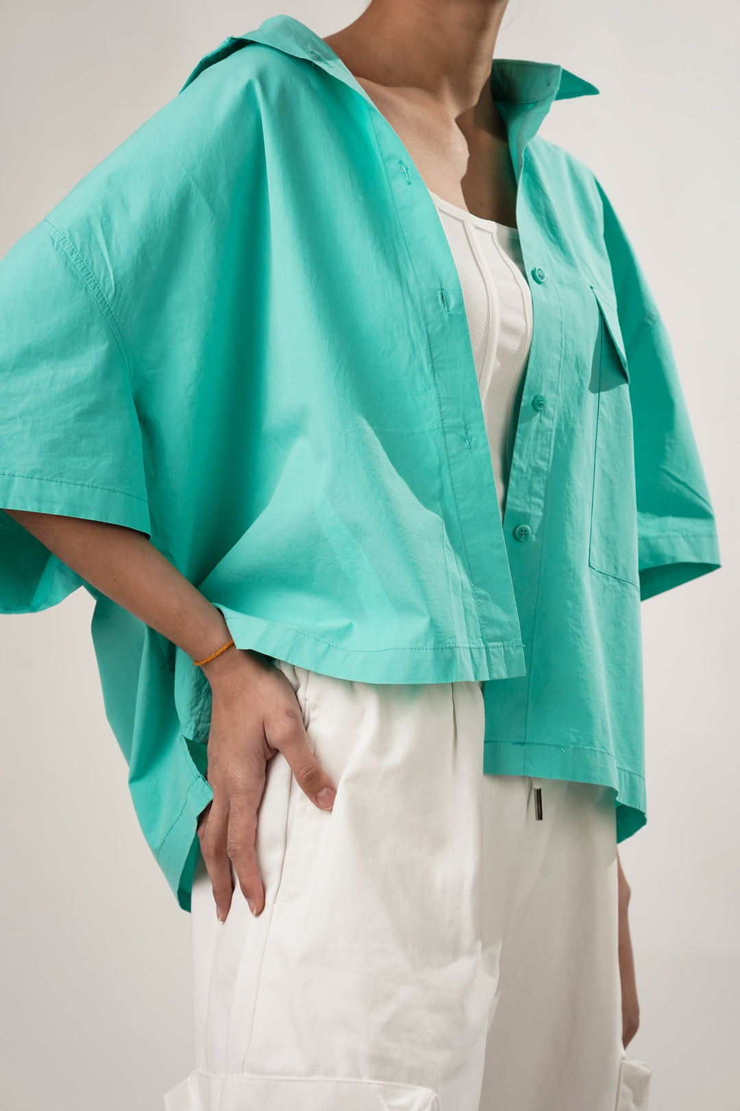 Aqua Green Oversized Shirt