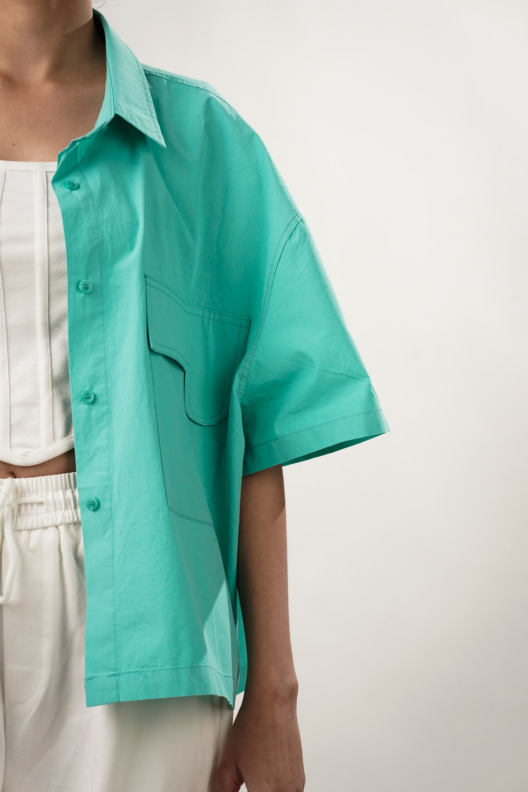 Aqua Green Oversized Shirt