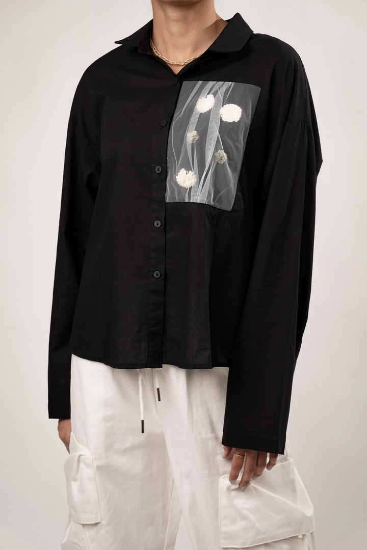 Jasmine Black Bloom Shirt