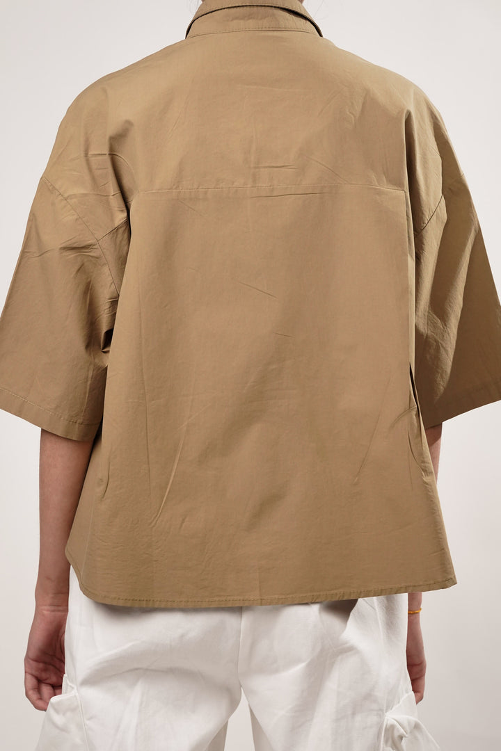 Brunette Breeze Pleated Shirt