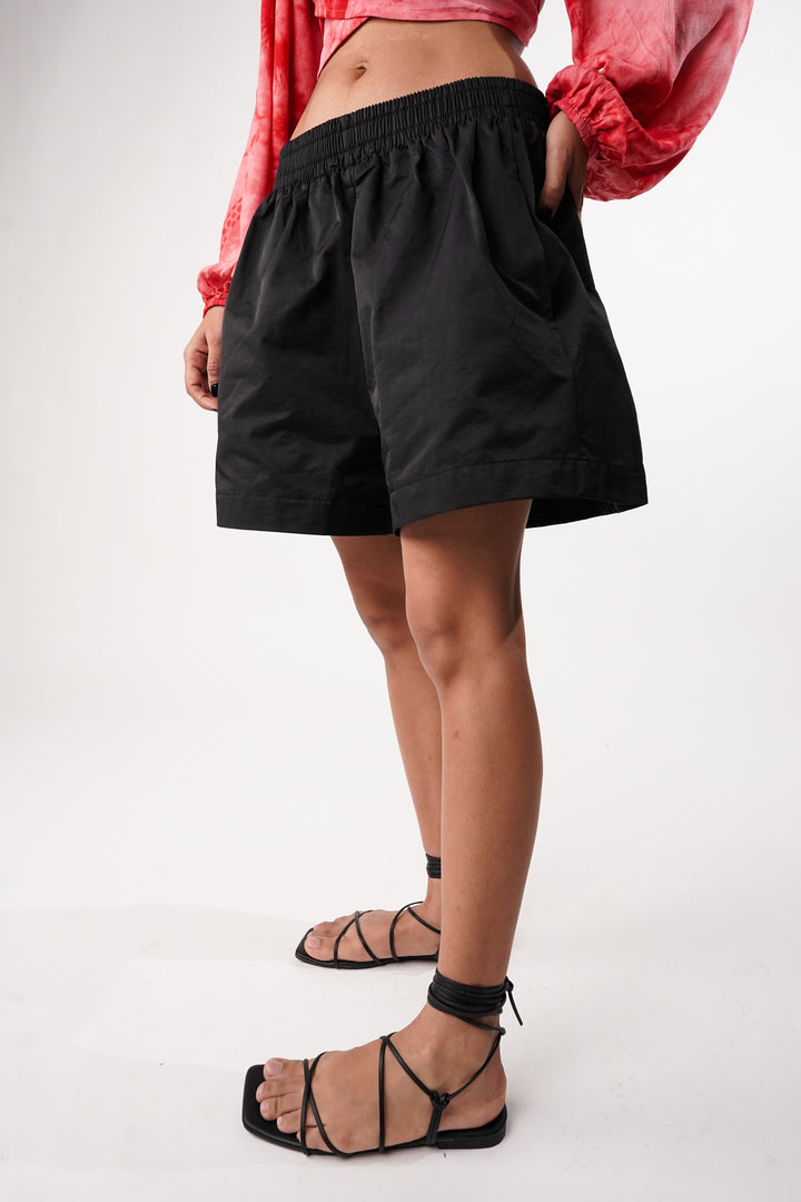 Comfortable black shorts for summer wear