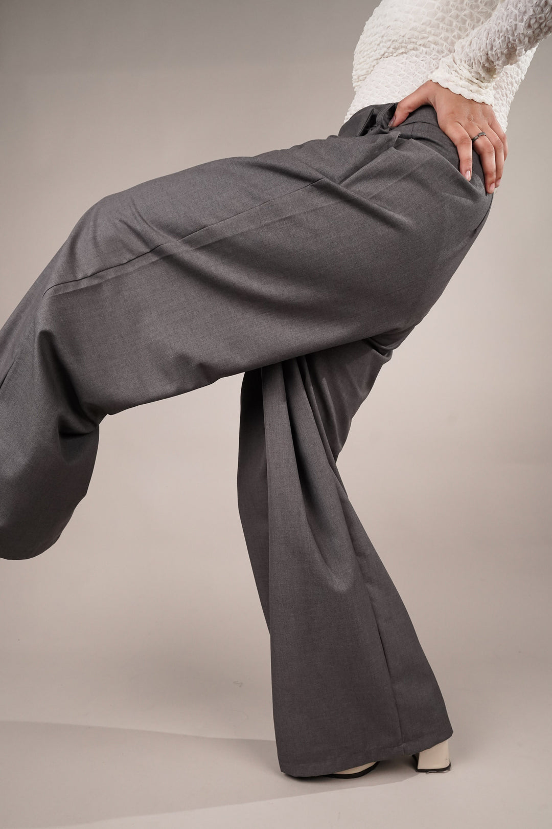 High-fashion asymmetrical pants for summer