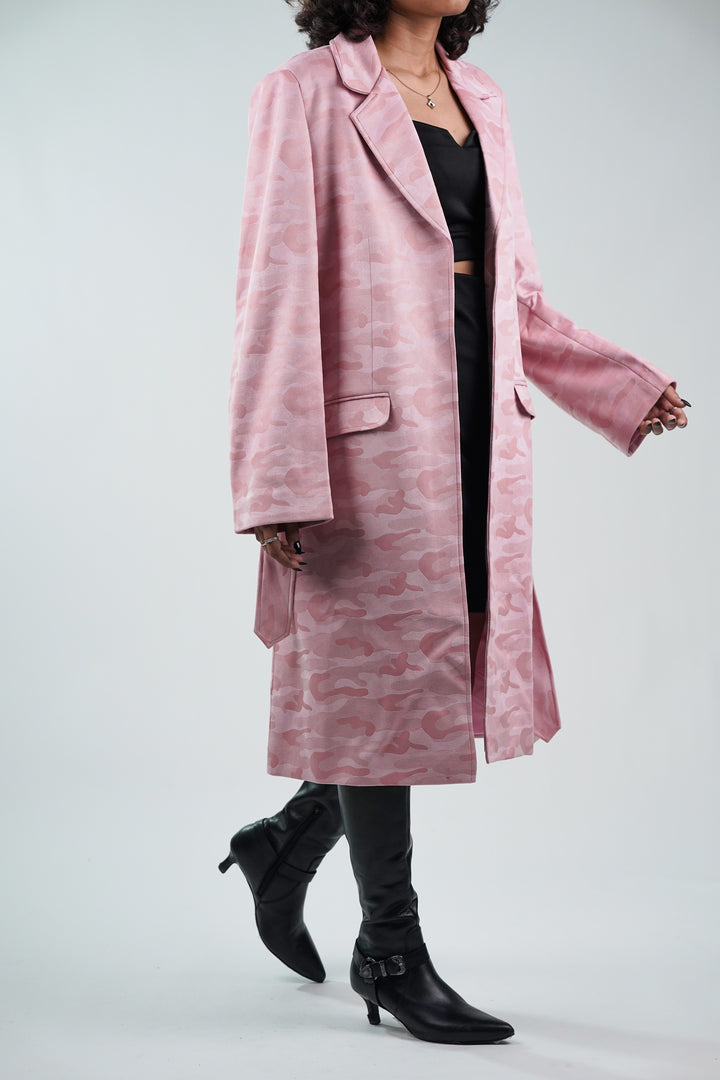 Sakura Camo Trench Coat