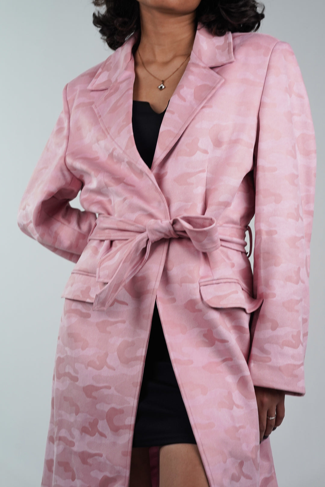 Sakura Camo Trench Coat