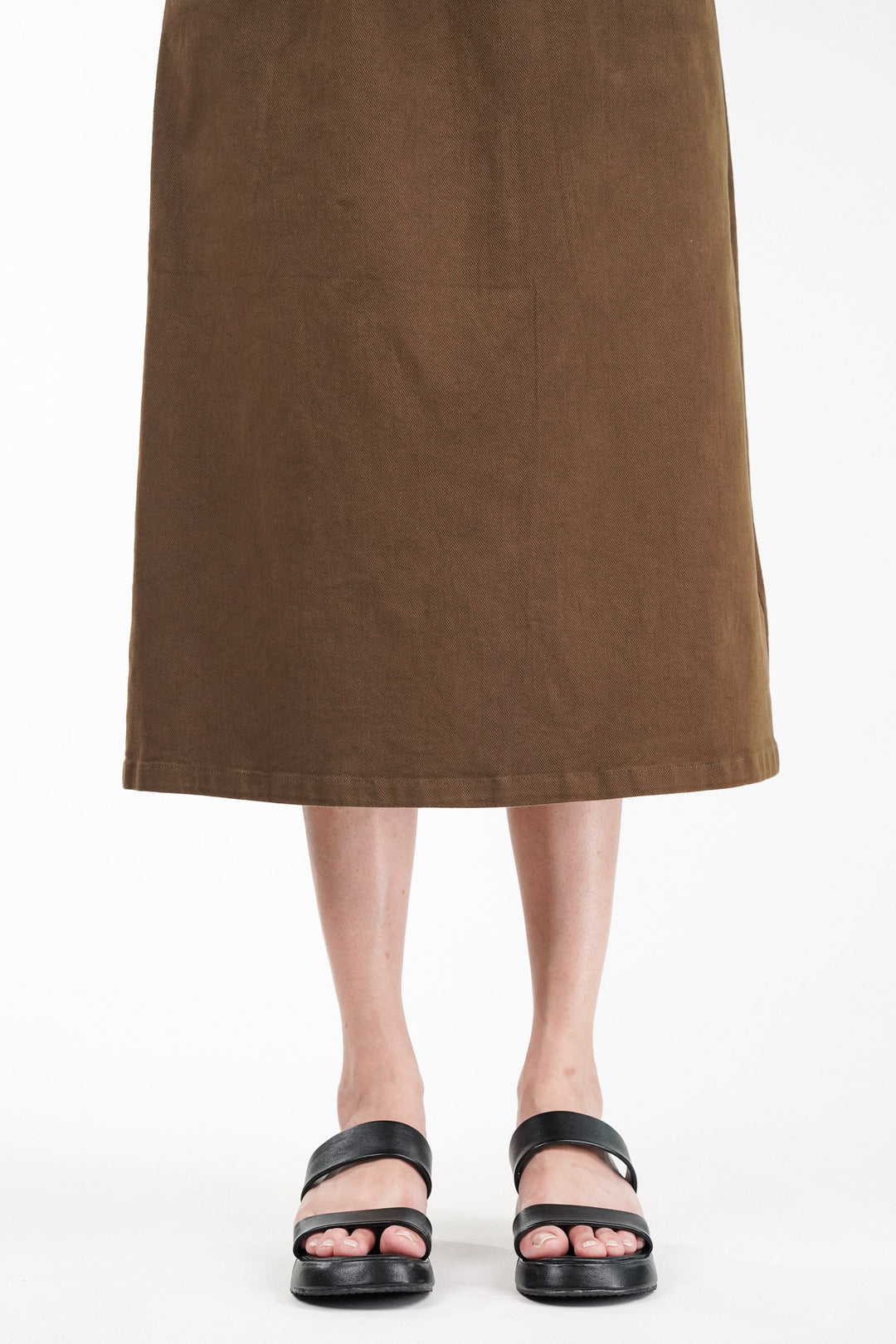 Cedar Brown Straight Fit Skirt