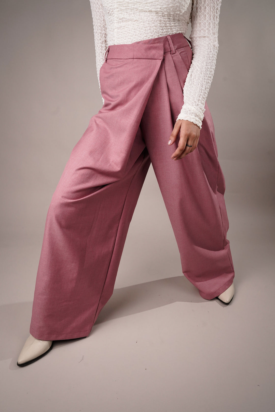 Korean style wide-leg trousers for women