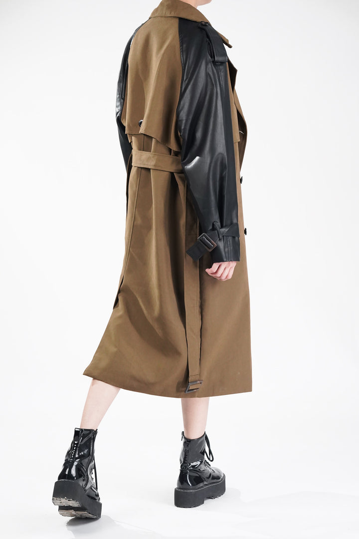 Cinnamon Long Trench Coat