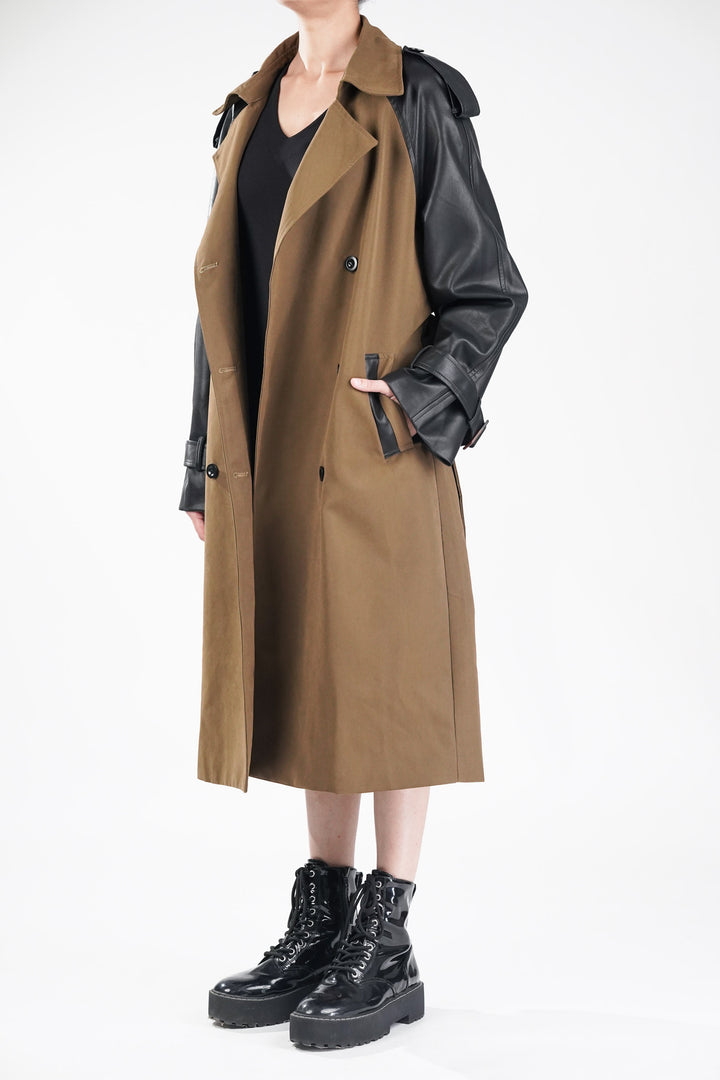 Cinnamon Long Trench Coat