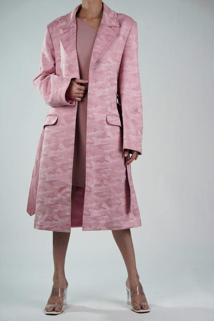 Sakura Camo Trench Coat