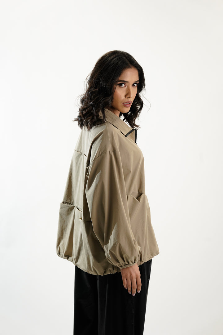 Streetwear zipper jacket for women