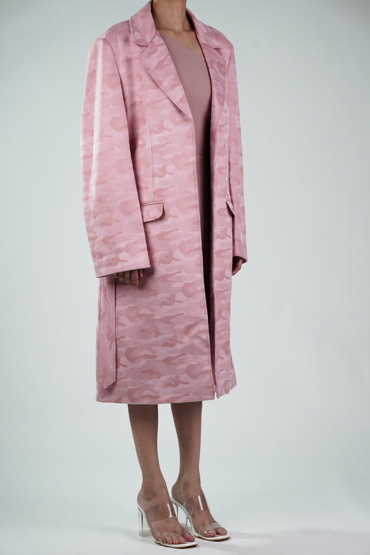 Sakura Camo Trench Coat