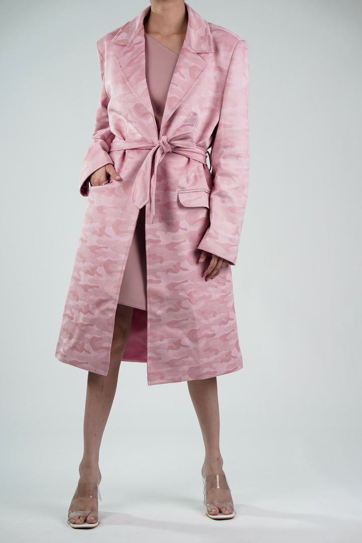 Sakura Camo Trench Coat