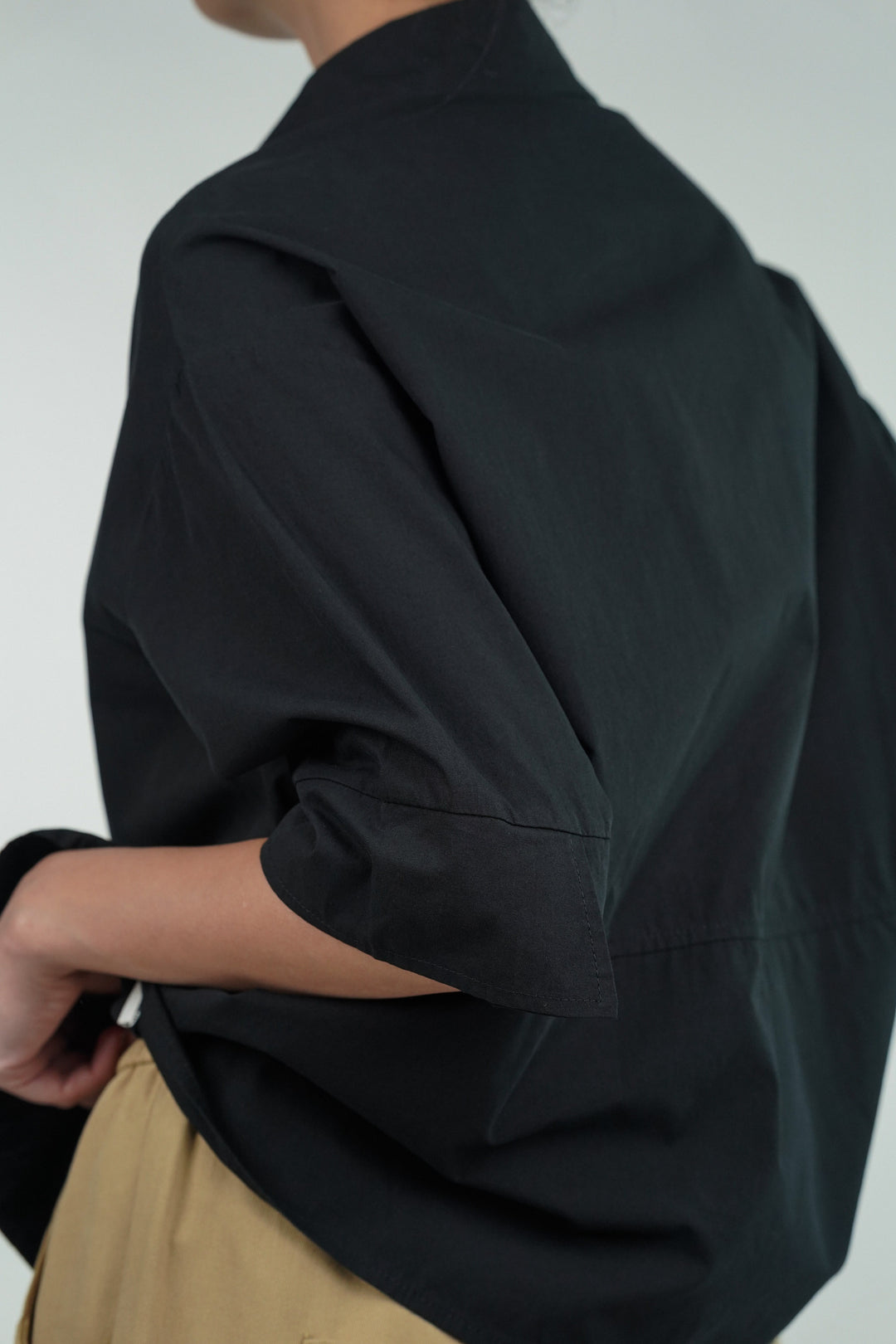 Black Patch Oversized Shirt