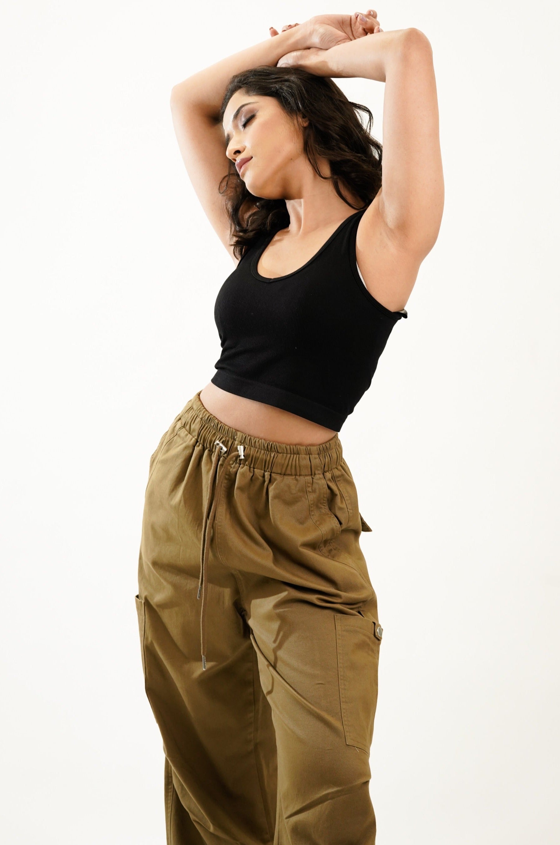 Pilco Womens Cargo pants 24x24 gray straight print designer | eBay