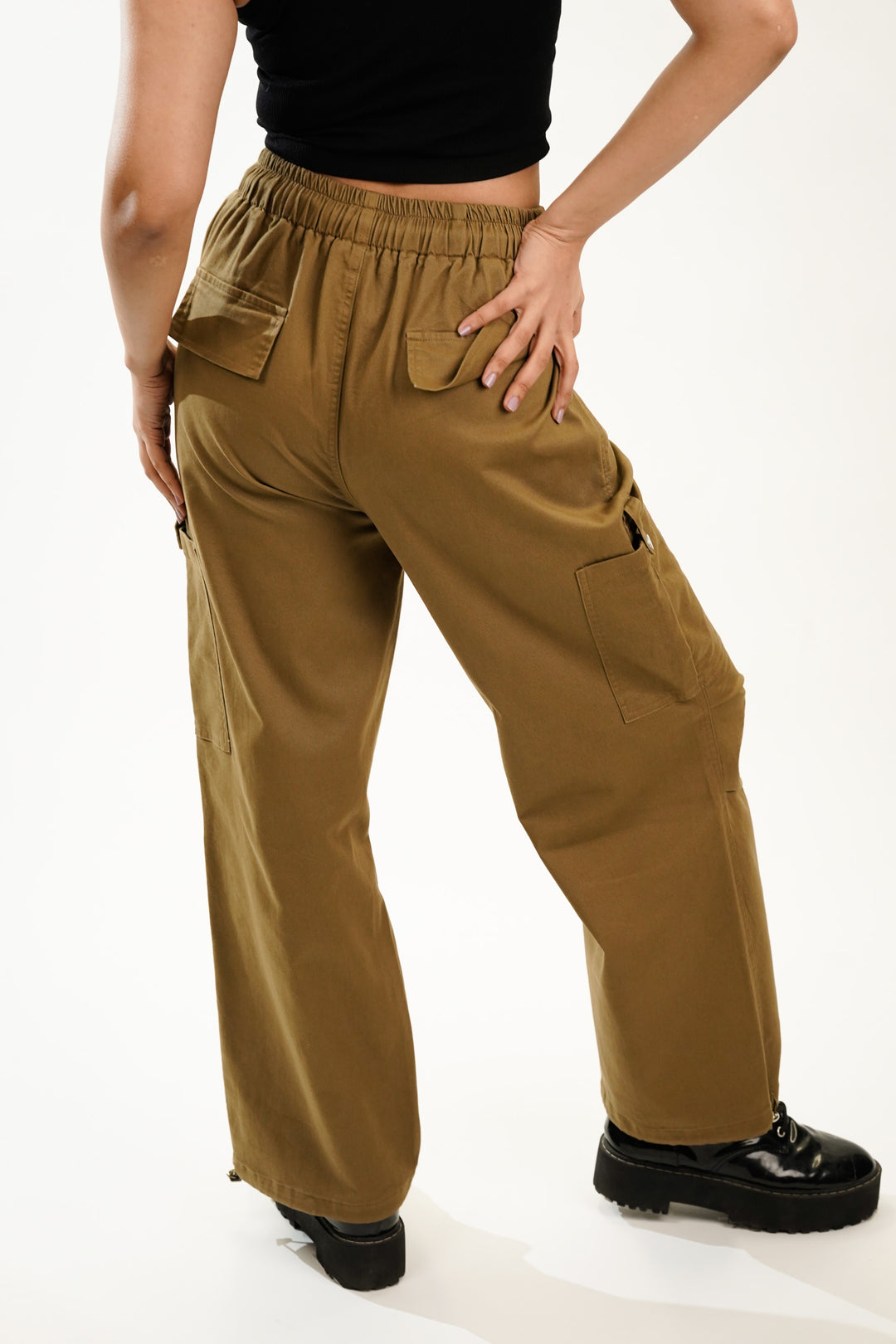 flap pocket cargo pants for women
