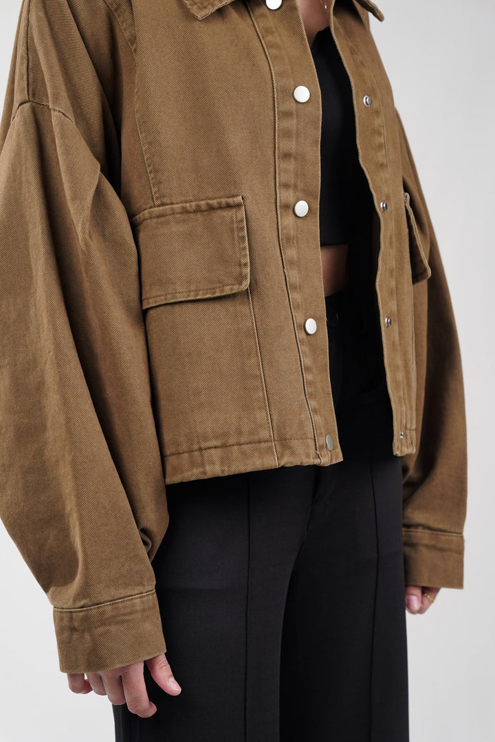 Downtown Oversized Crop Jacket