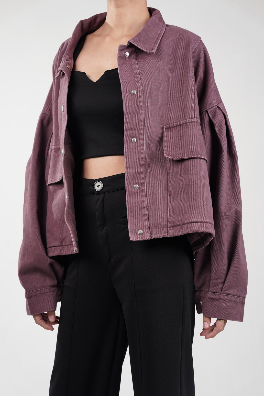 Light Plum Crop Jacket