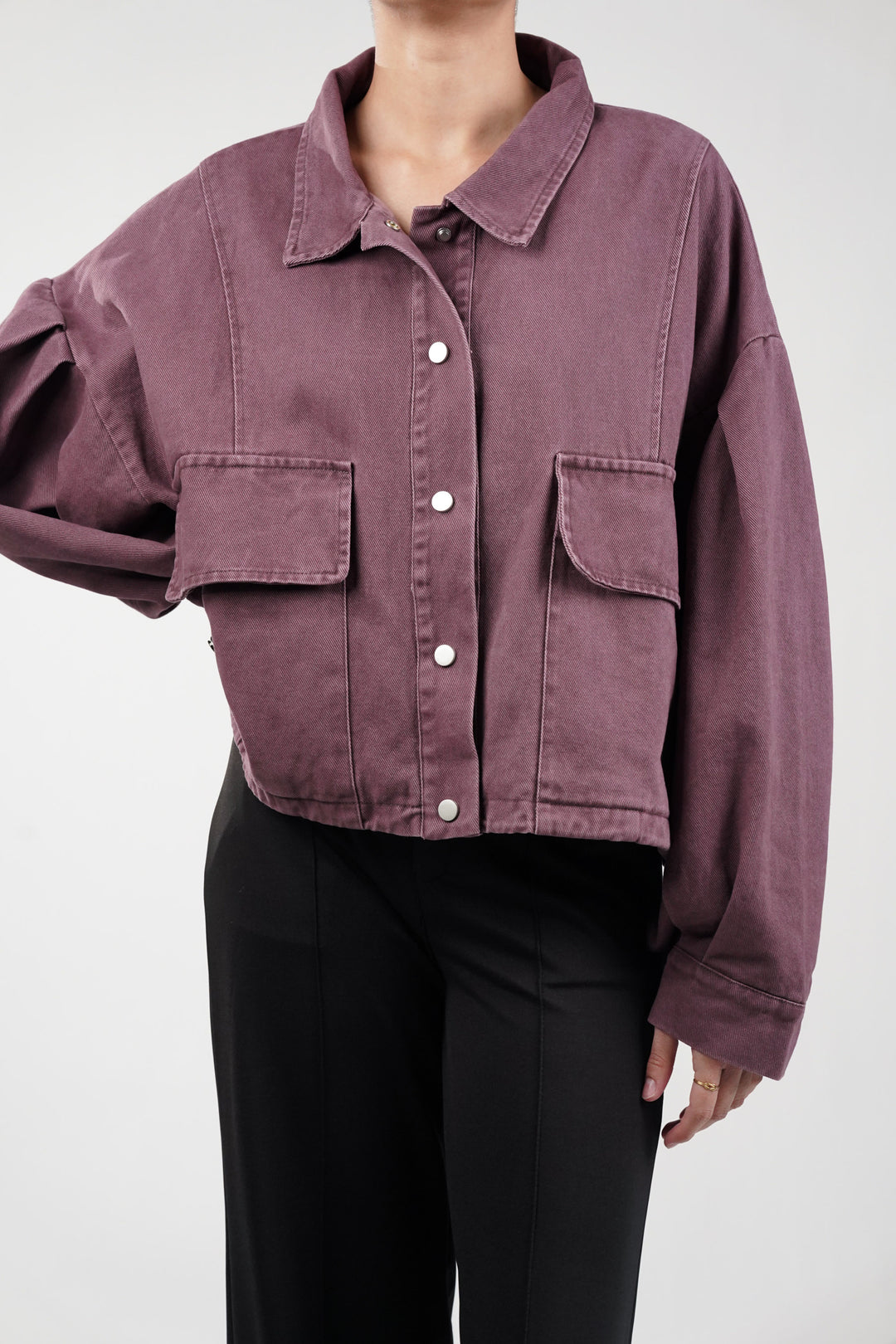 Light Plum Crop Jacket