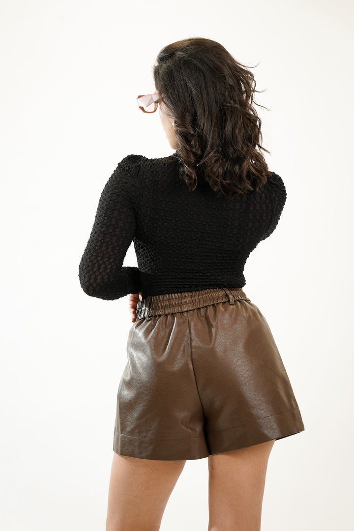 Latest chocolate brown shorts for casual occasions