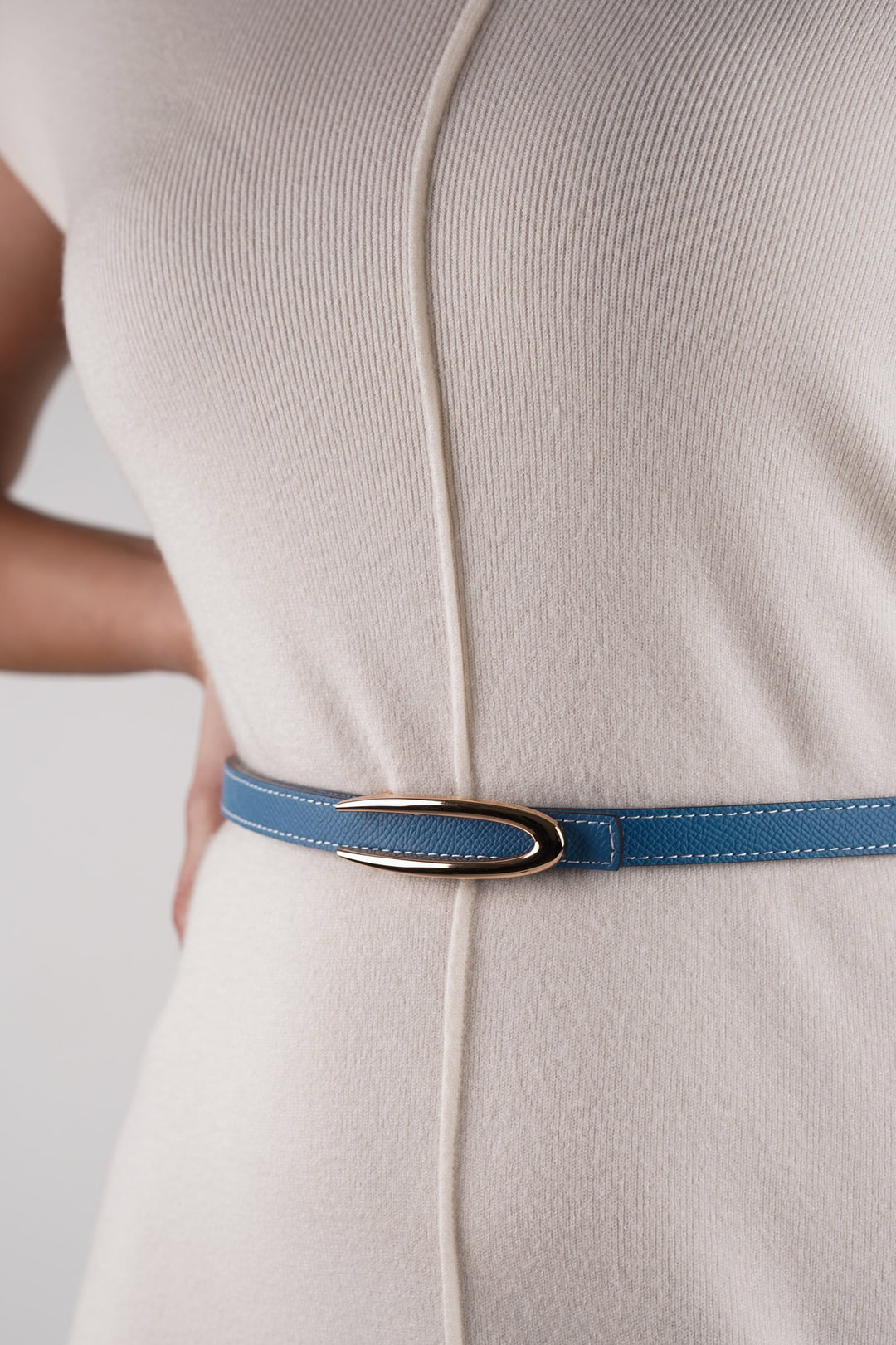 Blue Brown Anchor Reversible Belt