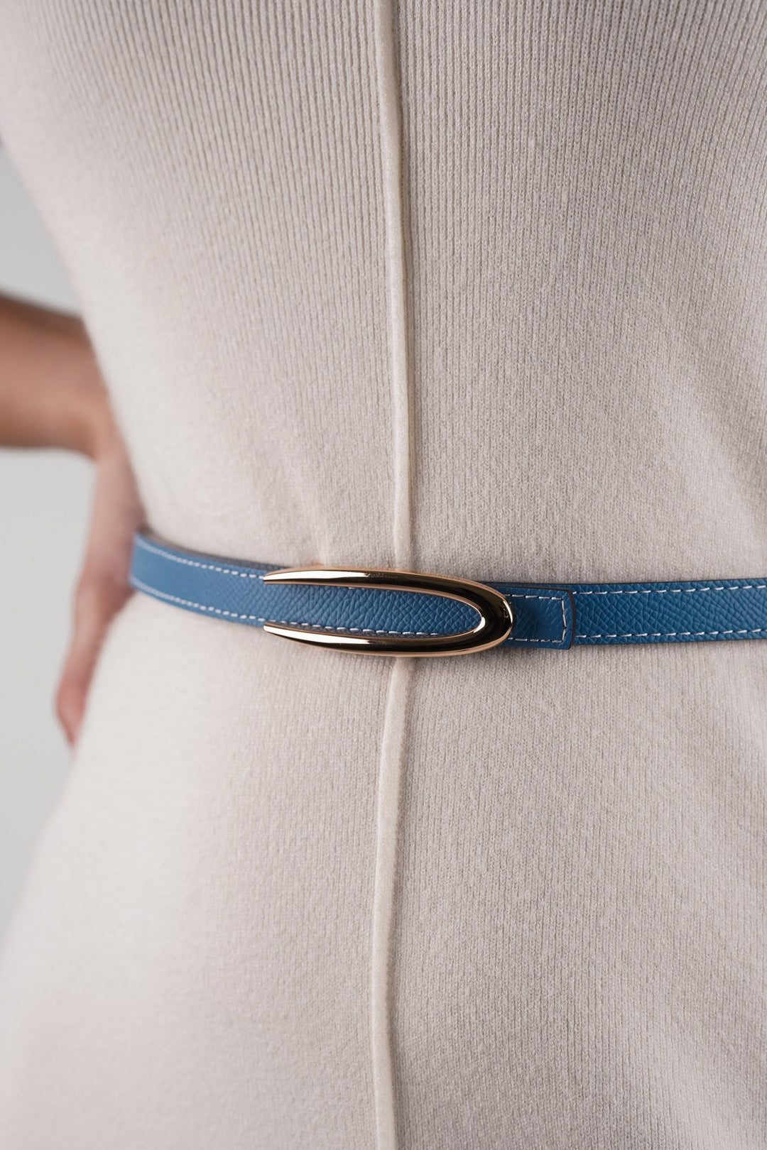 Blue Brown Anchor Reversible Belt