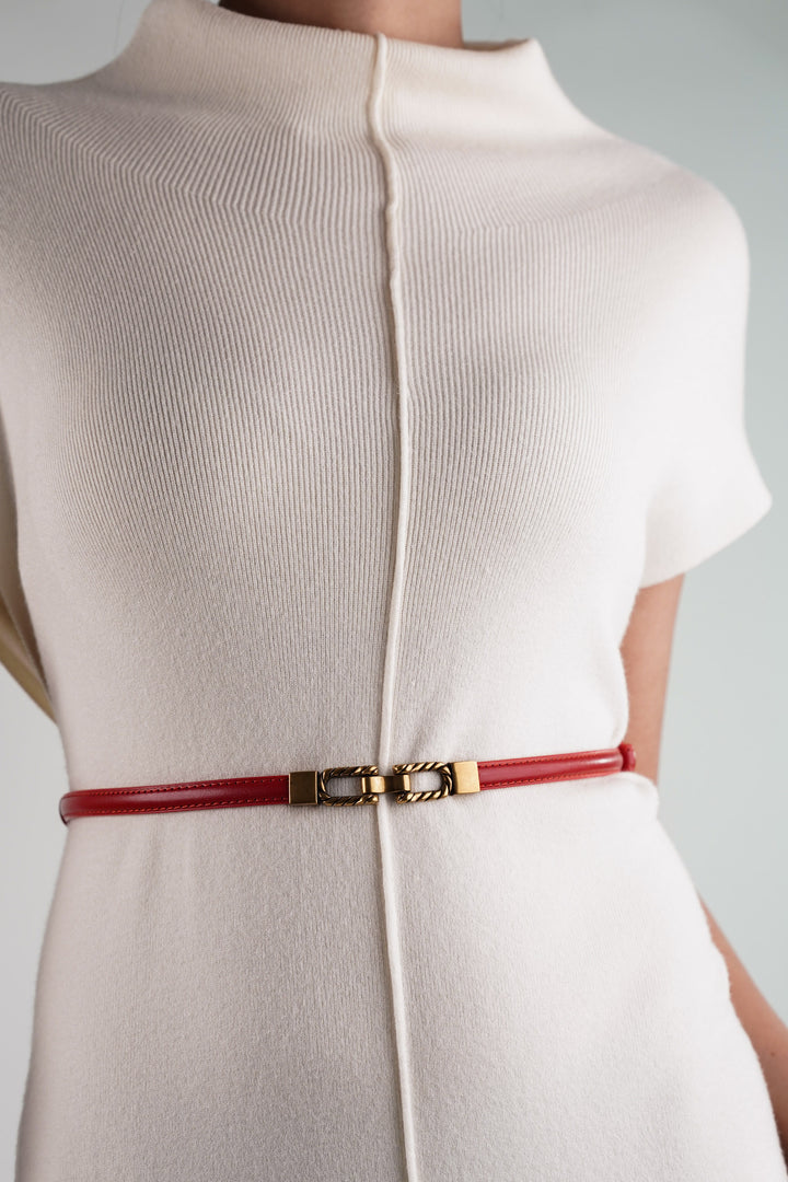 Spice Red Coil Hinged Belt