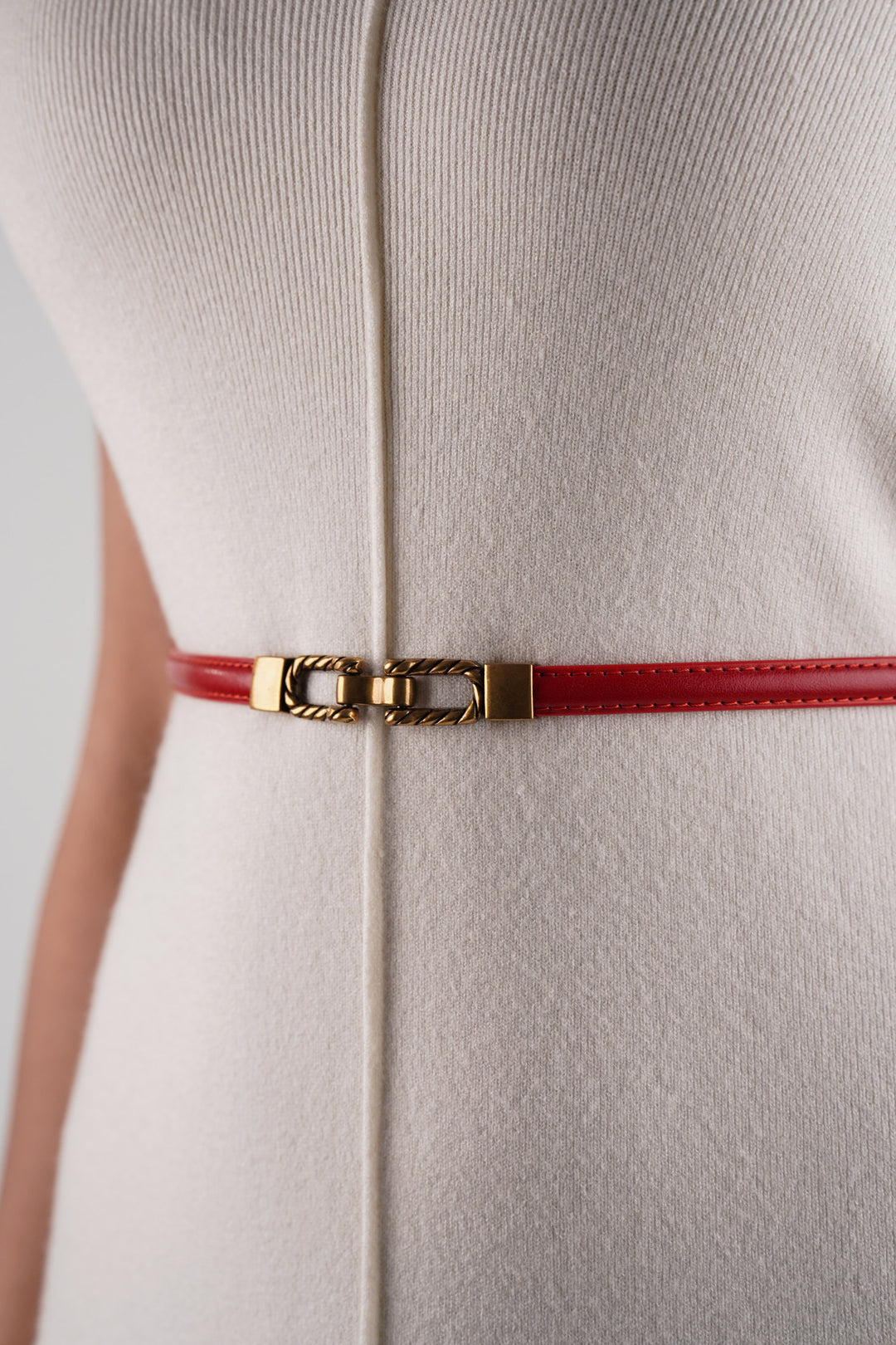 Spice Red Coil Hinged Belt