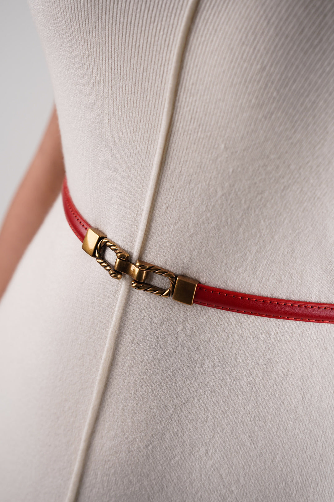 Spice Red Coil Hinged Belt