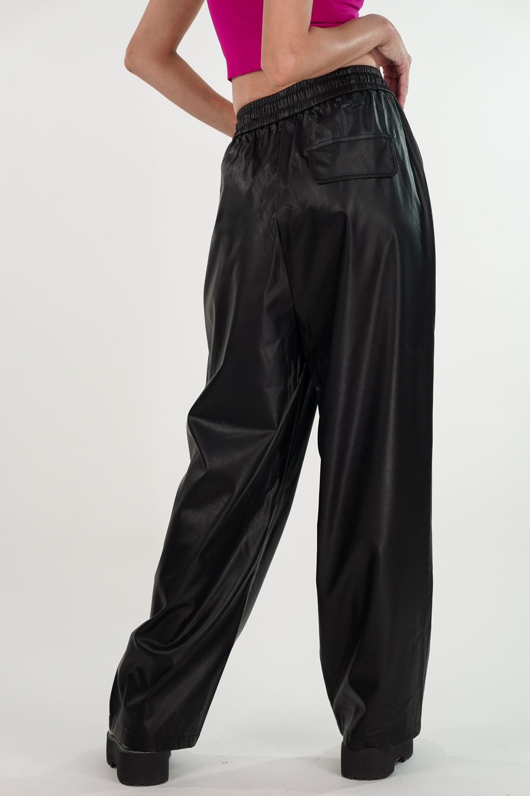 Edgy Black Faux Leather pants