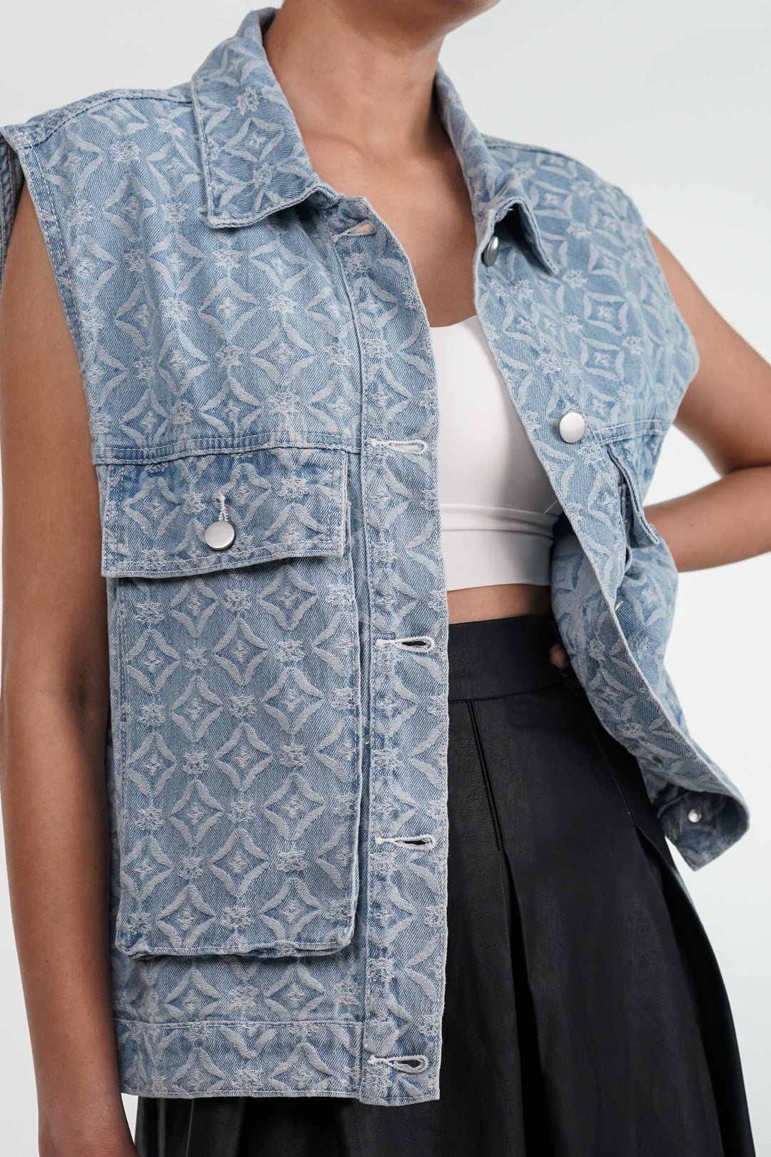 Skybound Denim Vest Jacket