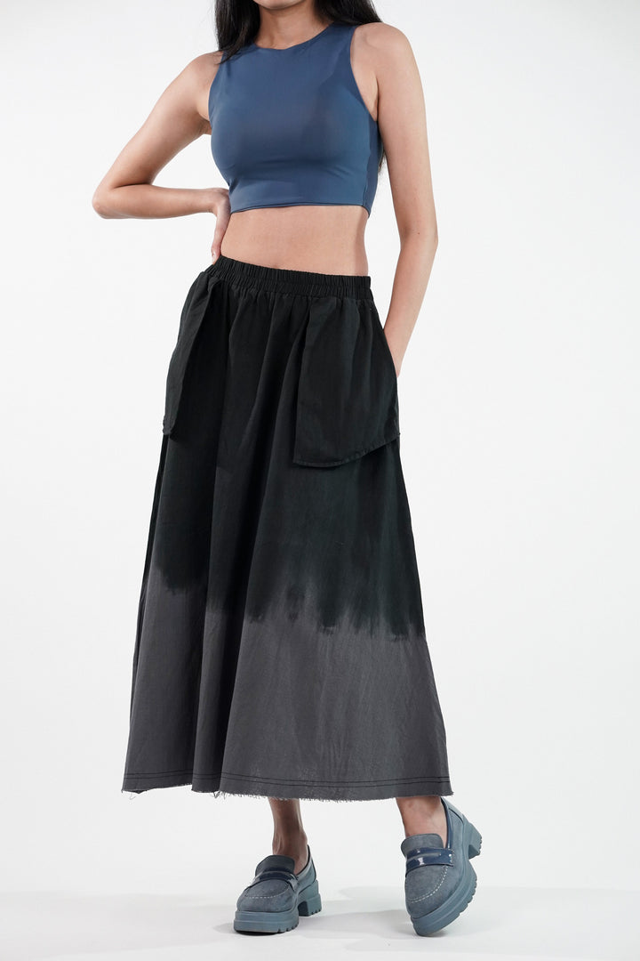 Shadow Drift Tie-Dye Skirt