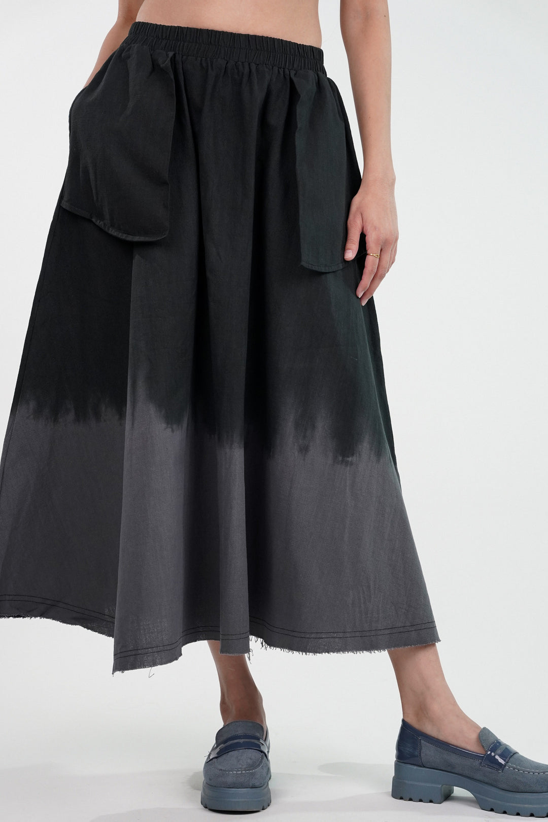 Shadow Drift Tie-Dye Skirt