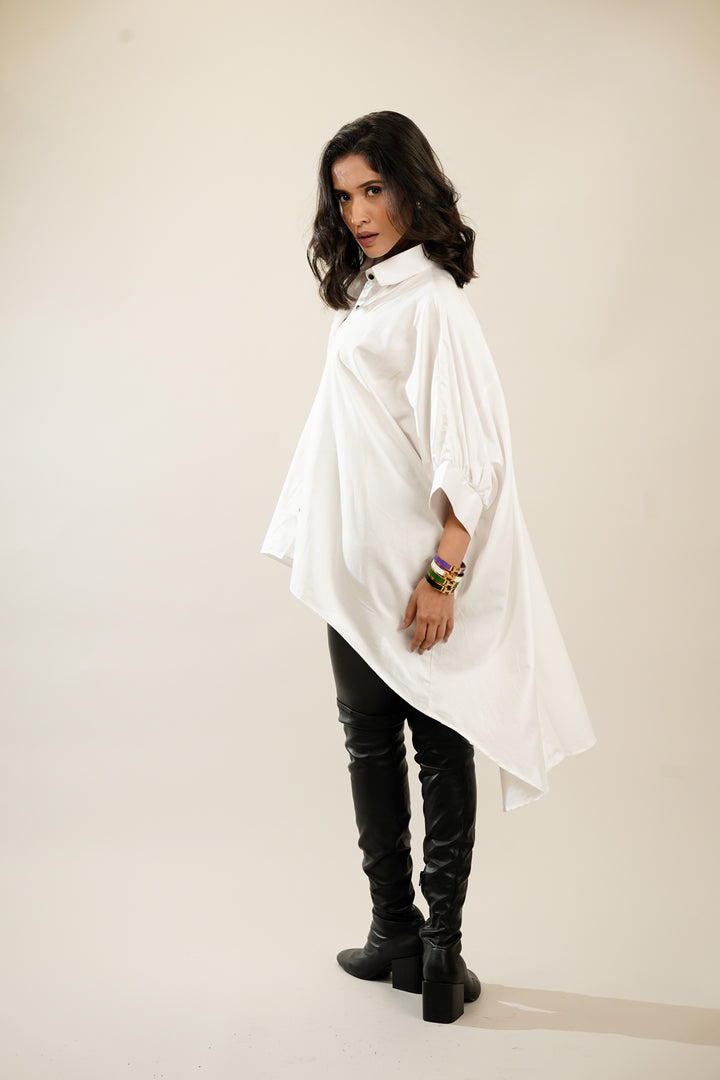 Loose fit white shirt for women