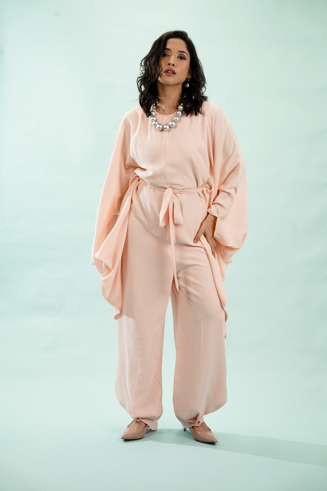 Lightweight cotton candy jumpsuit for travel