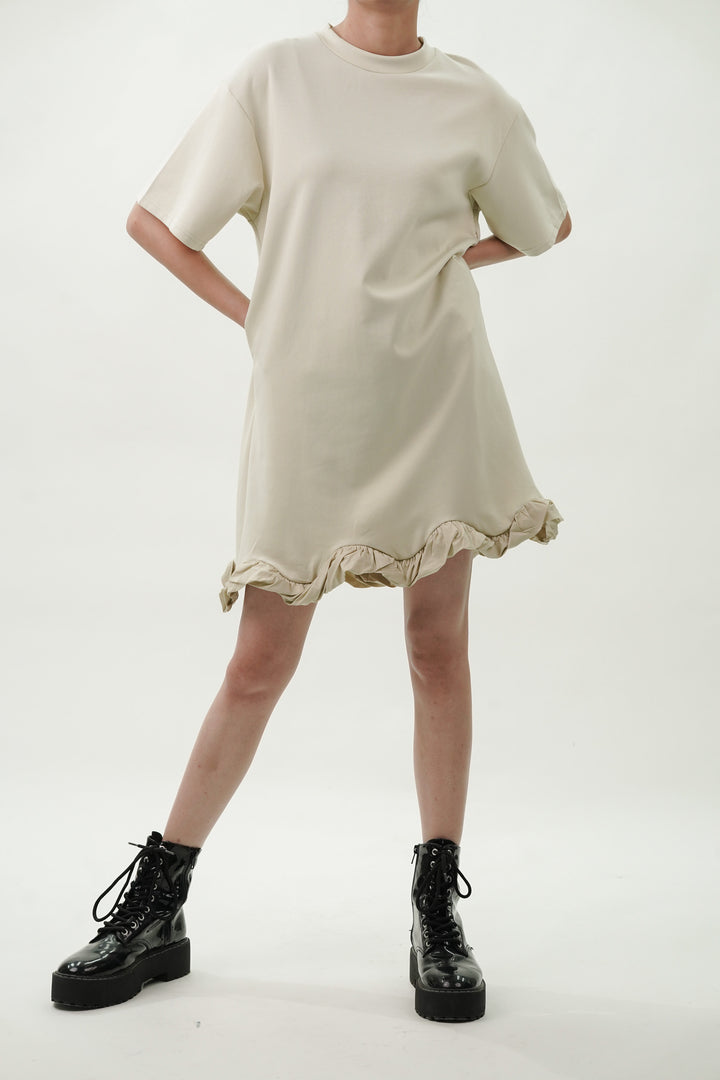 Feminine flair ruffle hem dress