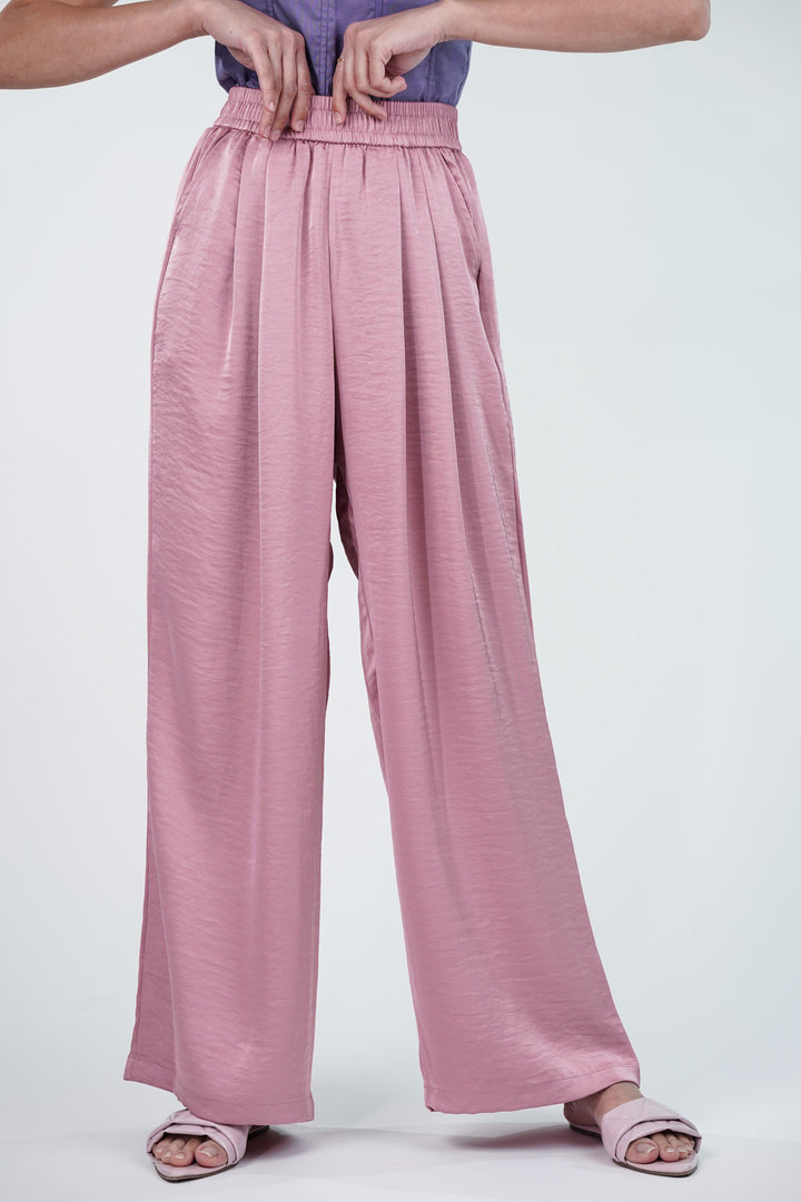 Glide Glamour wide leg Satin pants