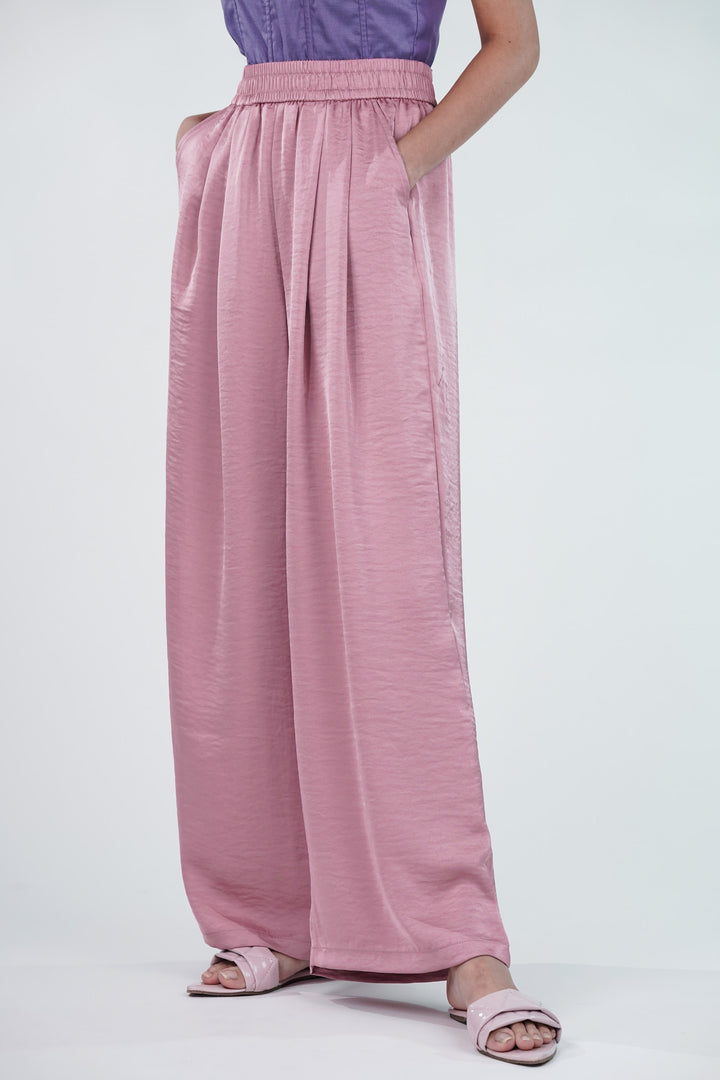 Glide Glamour wide leg Satin pants