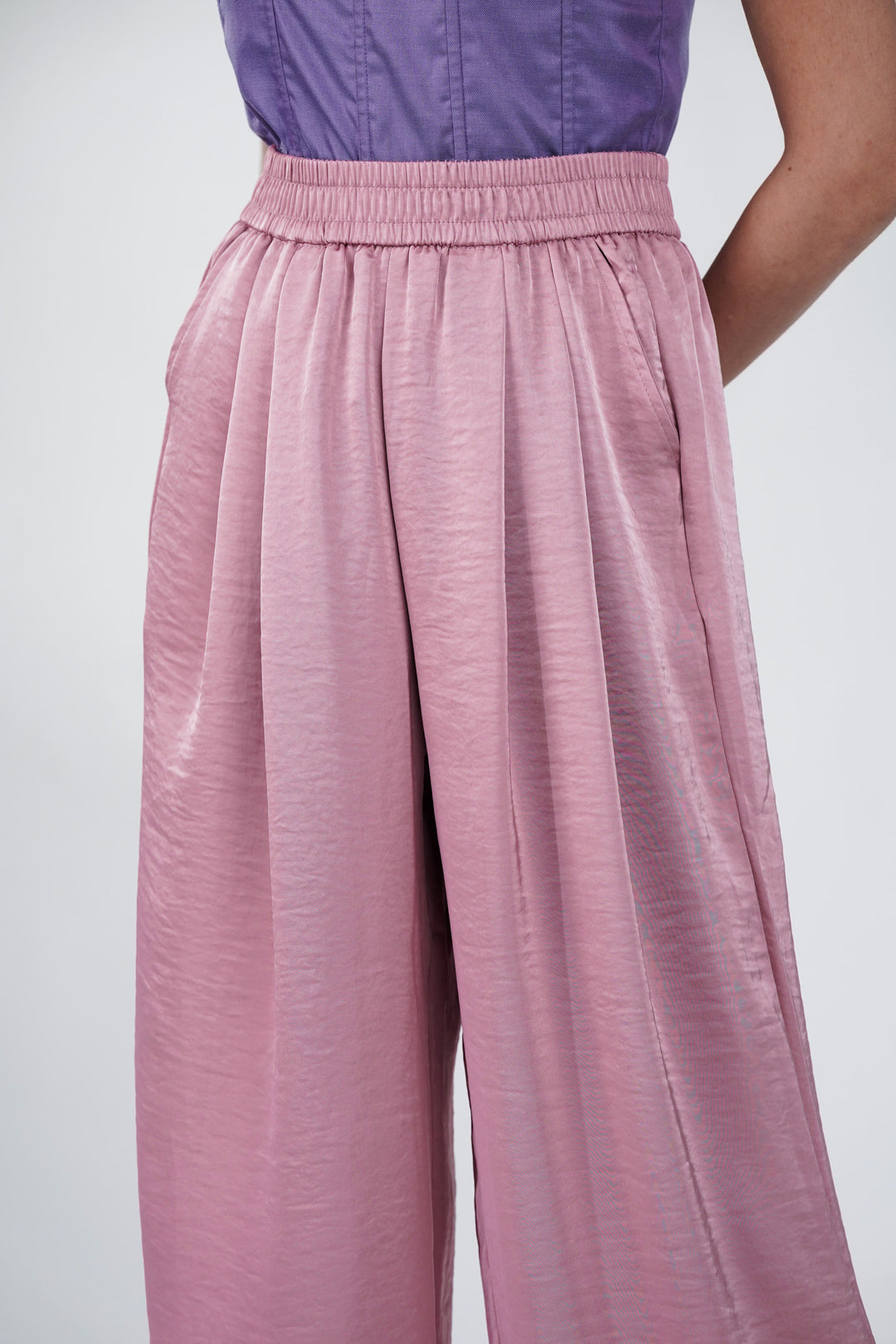 Glide Glamour wide leg Satin pants