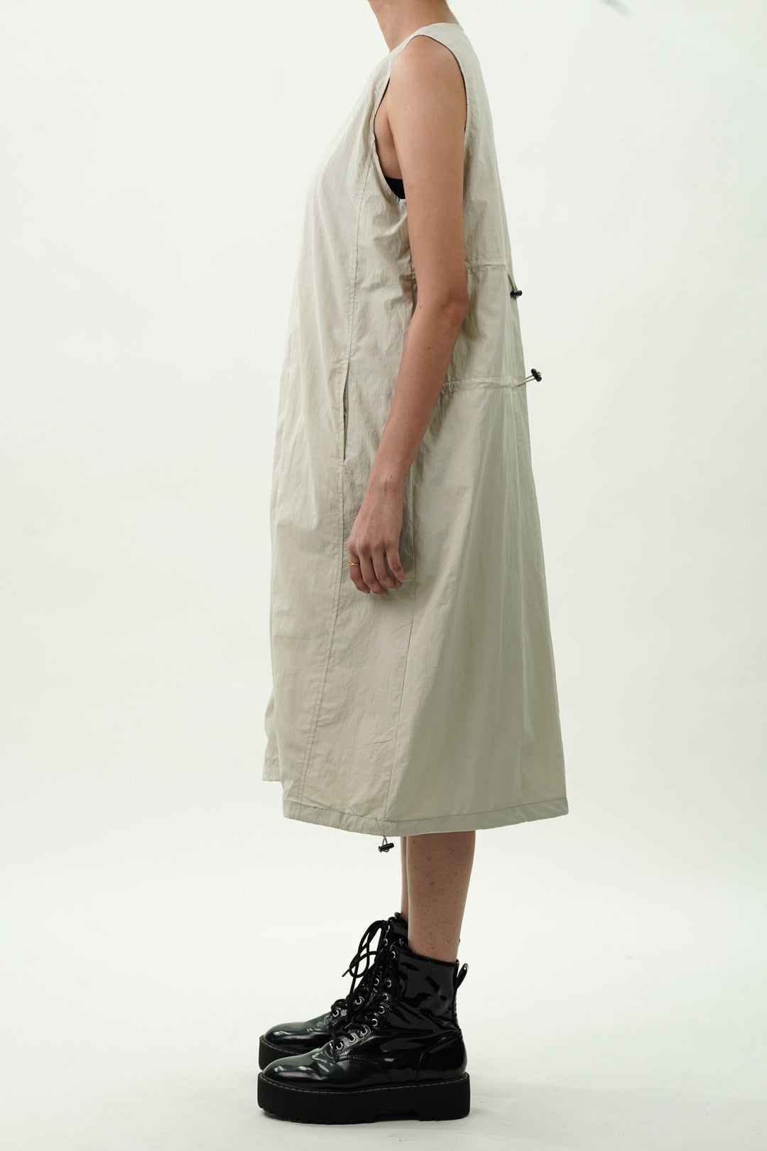 Streetwear cotton dress with pockets