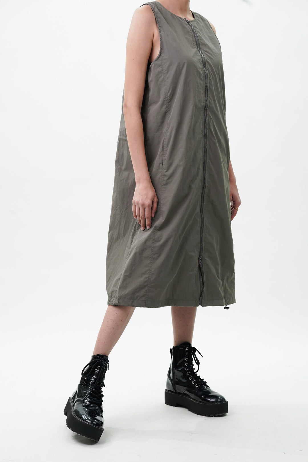 Streetwear grey teak dress