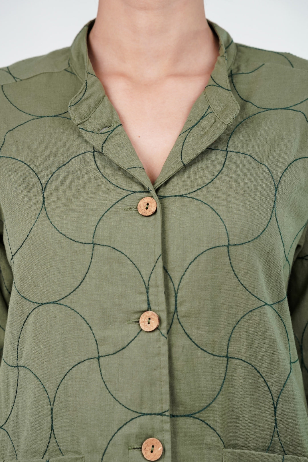 Olive Quilted Shacket