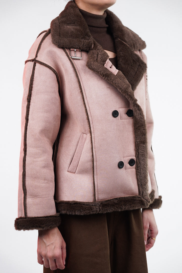 Warm winter jacket with fur lining
