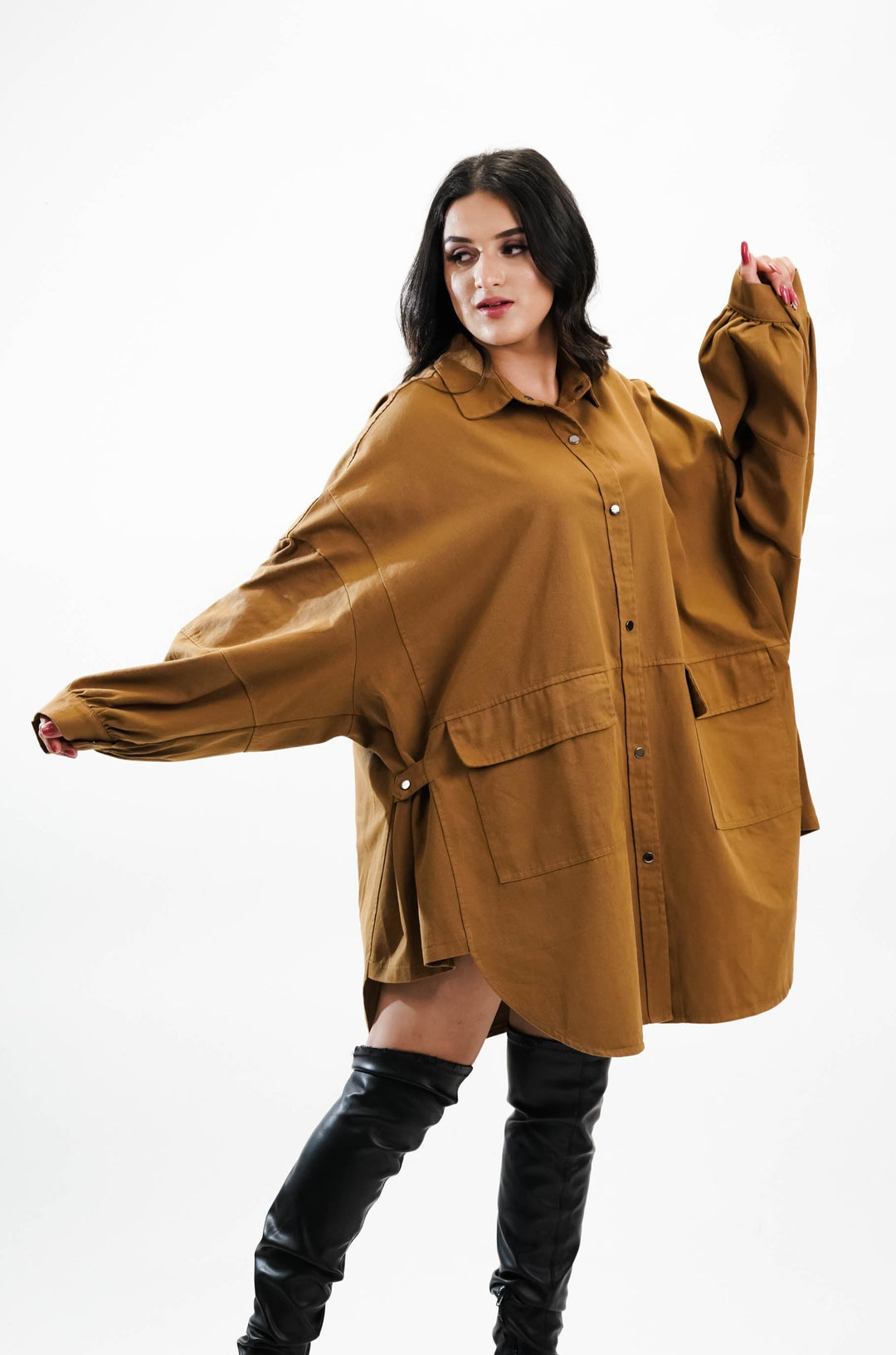 Versatile Terra Oversized Shirt Dress for Women