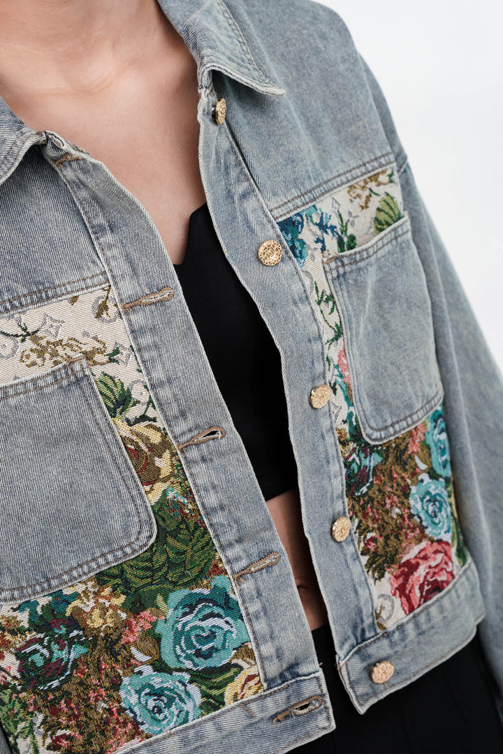 Floral Breeze Denim Jacket