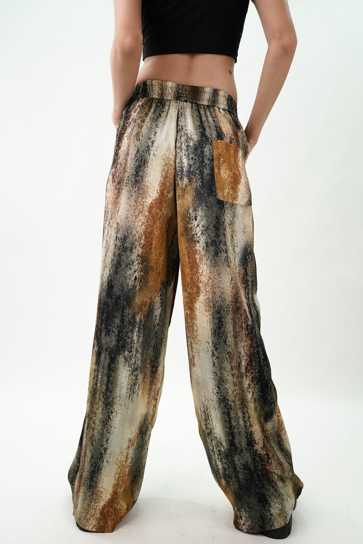 Multicolor casual wear satin pants